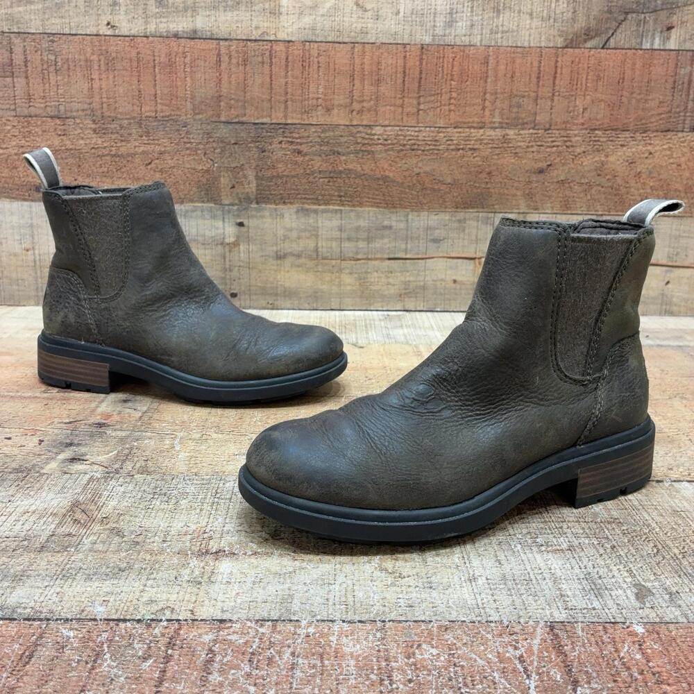 UGG 1120774 Boots Womens Size 5 36 Brown Leather Ankle Pull On Bootie Winter